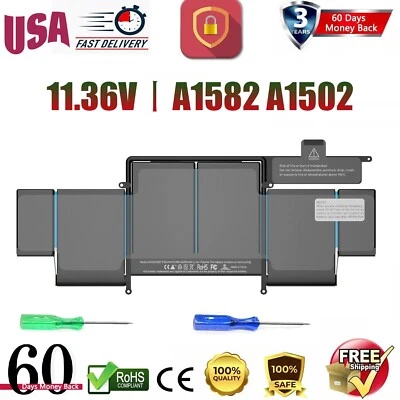 Batería A1582 A1502 para Apple MacBook Pro Retina 13" A1502 mediados de 2014 finales de 2013 EE. UU. Foto 1 de 4