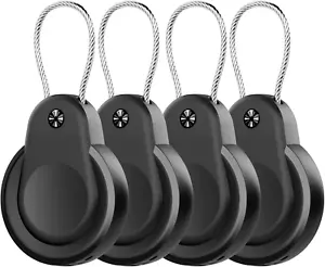 Waterproof AirTag Holder - 4 Pack Lock Case with Keychain for Apple AirTags, Air - Picture 1 of 8