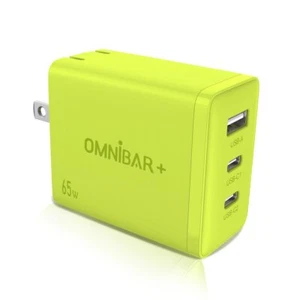 Cargador USB C OMNIBAR OMN-GAN-3PUS65EB O16-000008 PLUS 65W - Carga rápida - Imagen 1 de 8