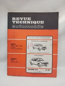 RENAULT 14 R14 TS R1211 R1212 (SIMCA 1000 1005 1006) Revue Technique Automobile - Imagen 1 de 3