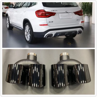 Silenciador de garganta trasera tubo de escape Balck para BMW X3 X4 2018 2019 2020 AA Foto 1 de 4