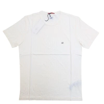 C.P. Camiseta de algodón Mako con estampado de logotipo de empresa - blanca - PVP £100 Foto 1 de 4