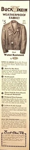 Buck Skein Joe Weatherproof Fabric Jacket One to a Family Vintage Print Ad 1943 - Picture 1 of 6