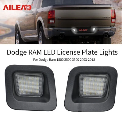 For 2003-2018 Dodge Ram 1500 2500 3500 License Plate Rear Bumper Lights LED Lamp - Image 1 of 4