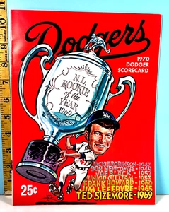 🔥7 Aug 1970 Los Angeles Dodgers Baseball Program vs Reds Scored HIGH GRADE🔥 - Picture 1 of 3