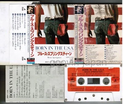 BRUCE SPRINGSTEEN Born In the USA JAPAN CASSETTE w/PS(Flap)+INSERT 28KP1126  - Image 1 of 4
