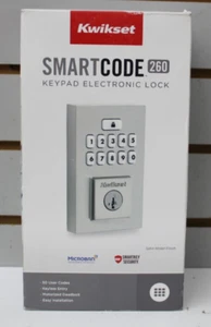 Kwikset SmartCode 260 Deadbolts Electronic Touchpad Entry Door Lock Satin 992600 - Picture 1 of 3
