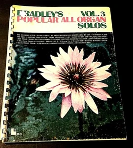 Libro de canciones popular para todos los órganos de Bradley, Vol 3, libro de canciones encuadernado en espiral 21 números - Imagen 1 de 4