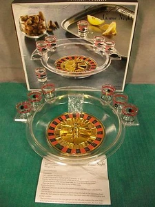 JUEGO DE RULETA NOCTURNA JUEGO CRISTAL TRANSPARENTE JUEGO 9 PIEZAS - Imagen 1 de 3
