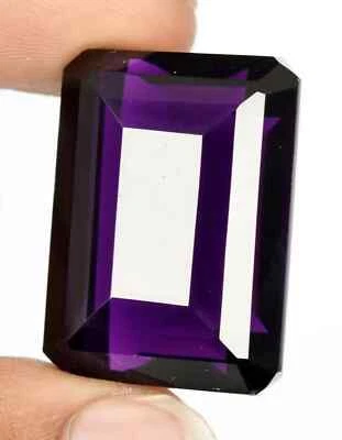 AAA Large Purple Amethyst 85.70 CT Emerald Cut Loose Gemstone Gift for Women/Her - Image 1 of 4