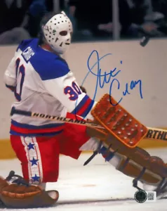JIM CRAIG SIGNED HANDSIGNIERT 8x10 FOTO OLYMPIADE GOLD HOCKEY GOALIE BECKETT BAS - Bild 1 von 2