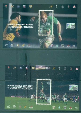 Ireland - Sc# 1750a-1a. 2007 World Rugby Cup. MNH Souv. Sheets. $3.75 Cover