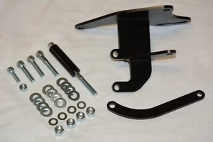 SBC Chevy Black Top Mount A/C Compressor Bracket Short Water Pump SWP PS DISPLAY - Picture 1 of 10