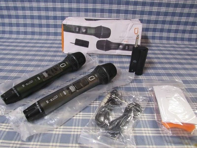 HWWR Wireless Microphones, Professional UHF Dual Microphones FAST FREE SHIPPING. - Image 1 of 4