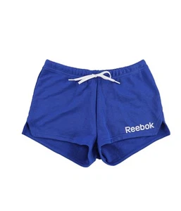 Reebok Womens Linear Logo Athletic Workout Shorts, Blue, Small - Picture 1 of 2