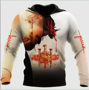 JESUS SHIRTS 3D HOODIE Muttertag Geschenk All Over Print Bester Preis US Größe - Bild 1 von 3