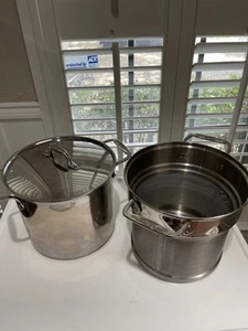 All-Clad 8 Quart Multikocher Suppentopf Dampfgarer Korb Nudelsieb 3 Stück - Bild 1 von 9