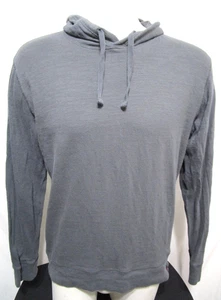 Faherty Gray Organic Cotton Mid Weight Slub Hoodie Shirt Men Sz L - Picture 1 of 8