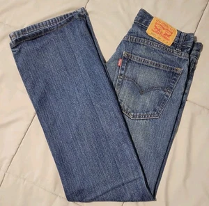 Levi's 527 Bootcut Denim Jeans Boys 16 Slim 26x28 Blue jeans 100% Cotton - Picture 1 of 19
