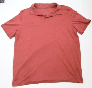 Dip Red Polo Shirt Short Sleeve XLT Polyester Spandex Mans 3-Button Top 1419 - Picture 1 of 4