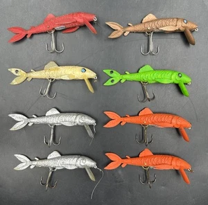 Ray Johnson Vintage Hartgummi Angelköder Real Minnow Lot - Bild 1 von 18