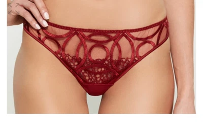 La Perla Circles Collection S Tanga Rojo Arándano Exquisito Bordado Vacaciones  Foto 1 de 3