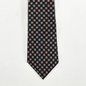 Christian Dior Silk Tie Blue & Mauve Medallion Print 58" Luxury Designer Necktie - Picture 1 of 5