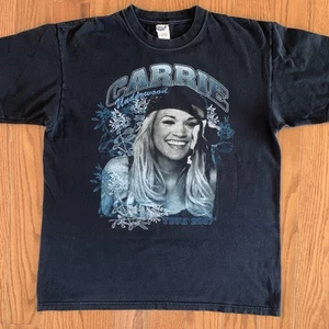 2007 Carrie Underwood T Shirt Sz L Black Concert Tour Y2K - Picture 1 of 6
