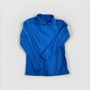 Lululemon Herren 1/4 Reißverschluss Thermo Schicht Shirt blau meliert Fitnessstudio/Training Small - Bild 1 von 7
