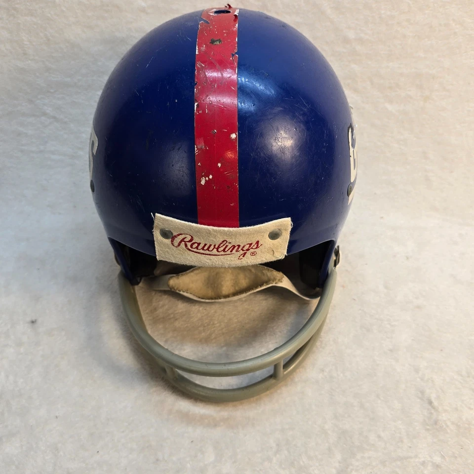 Casco de fútbol americano Rawlings vintage de los New York Giants años 70/80 modelo de suspensión HNFL-N Foto 1 de 4