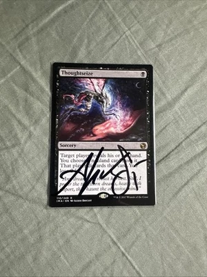 Iconic masters  MTG  Thoughtseize  Signed by  Aleksi Briclot - Image 1 of 2