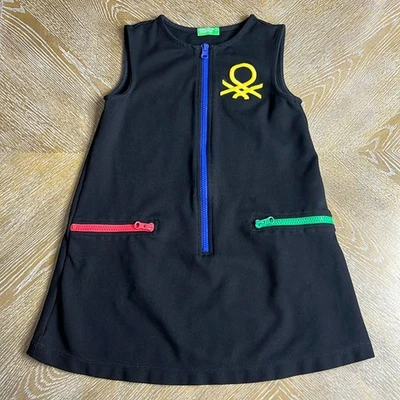 UNITED COLORS OF BENETTON Black Sleeveless Dress 6 Girl - Image 1 of 4