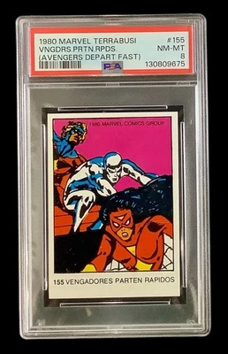 Marvel Terrabusi 155 Silver Surfer 1980; Avengers SP Super Heroes PSA 8 (POP 5) Foto 1 de 3