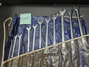 VINTAGE BLUE LINE 11 PC 12PT COMBINATION WRENCH SET 3/8"- 1" (TL600) - Picture 1 of 3