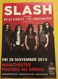 SLASH Myles Kennedy & the Conspirators World On Fire Tour Flyer 2014 Manchester - Picture 1 of 1