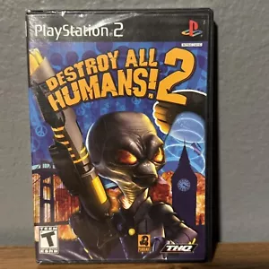 Destroy All Humans 2 PlayStation 2 PS2 Black Label Factory Sealed Rips - Picture 1 of 10