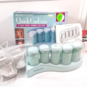 De colección Remington Quick Curl Setter 5 Fast Heat Jumbo Hot Rollers Hp-05 FUNCIONA - Imagen 1 de 10