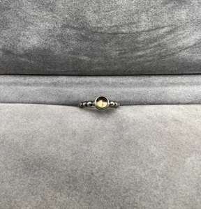 Anello Pandora Argento Sterling Sogni Dolci Quarzo Fumè Sfaccettato 190244SQ Taglia 54 - Foto 1 di 9