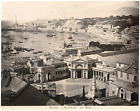 Italiagenova Panorama Del Porto Vintage Albumen Print Tirage Albumine 21X