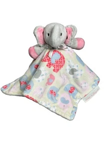 Blanket & Beyond Elephant Print Grey and Stuffed Elephant Lovey Security Blanket - Picture 1 of 6