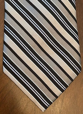 Corbata Jones New York Gris Azul 100% Seda Hombre Hecha en China Foto 1 de 4