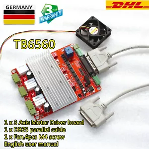 『DE』 TB6560 3 Axis cnc machine stepper motor driver controller board mach3 card - Bild 1 von 7