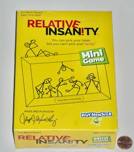 RELATIVE INSANITY MINI GAME -2020, PLAYMONSTER, LLC -MADE BY JEFF FOXWORTY -NIB - Picture 1 of 4