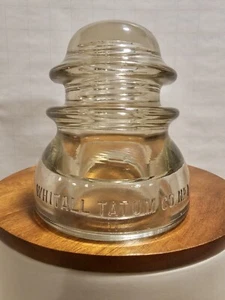 Whithall Tatum no 1 clear glass insulator electric NICE Sparkle clear telegraph - Picture 1 of 6