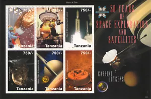Tanzania - 50 Years of Space Exploration & Satellites - Cassini Hyegens, Saturn - Picture 1 of 1