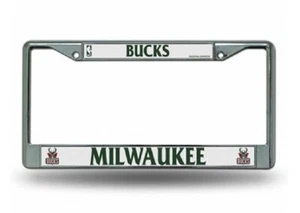 Milwaukee Bucks NBA Basketball Chrome Auto Car License Plate Frame - Picture 1 of 1