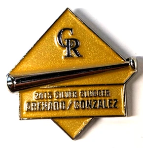 Colorado Rockies 2015 Silver Slugger Award CR Pin Arenado Gonzalez Baseball MLB - Picture 1 of 5