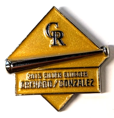 Colorado Rockies 2015 Silver Slugger Award CR Pin Arenado Gonzalez Baseball MLB - Image 1 of 4