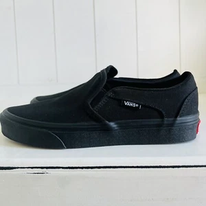 Vans Asher Slip On Canvas Skate Shoes Women's Size 7.5 Black - Picture 1 of 10