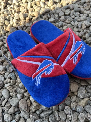 Buffalo Bills plush 2013 stripe NFL slippers mens size Medium Foco Cover